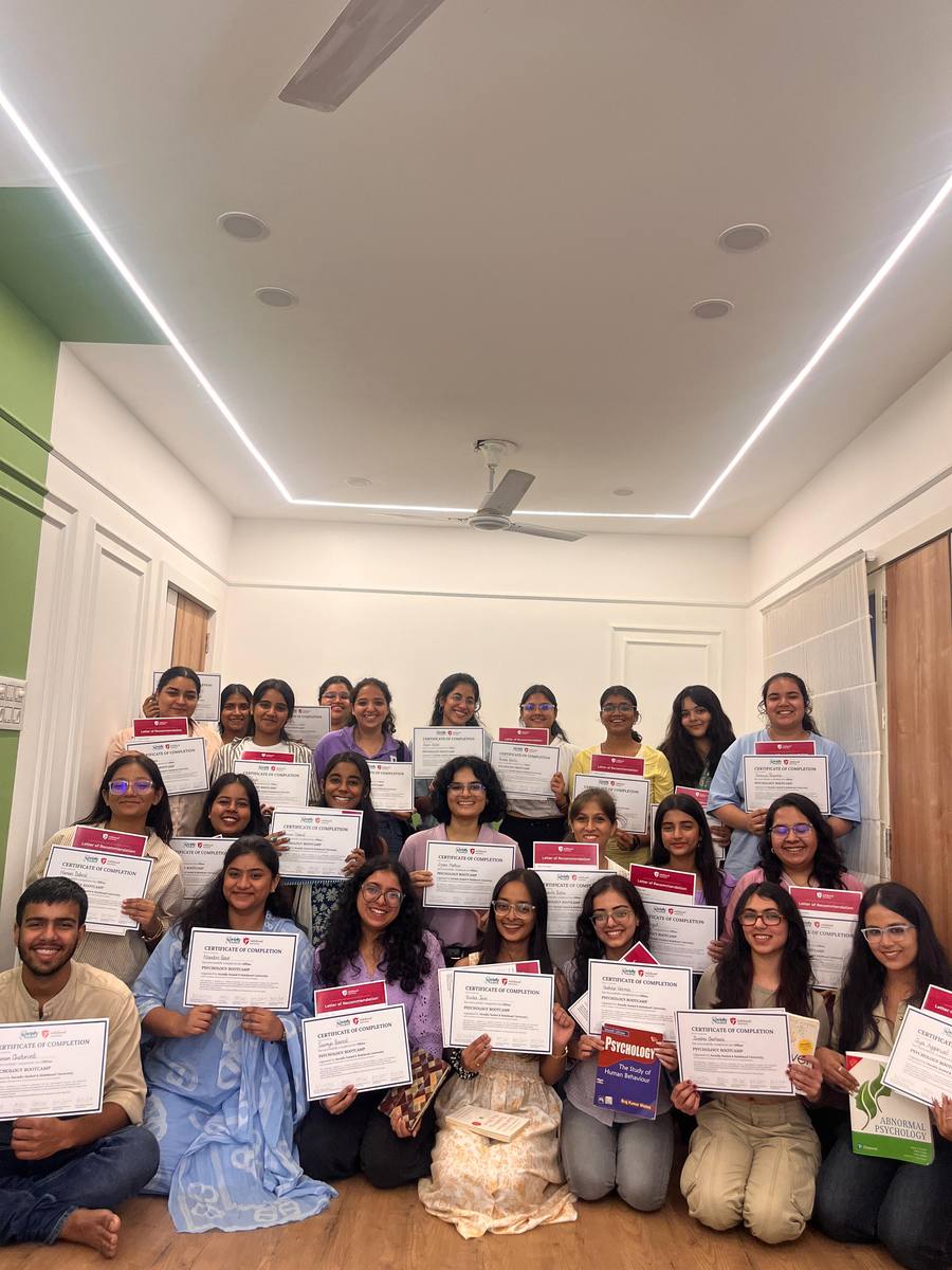 Students with certificates and letters of recommendation