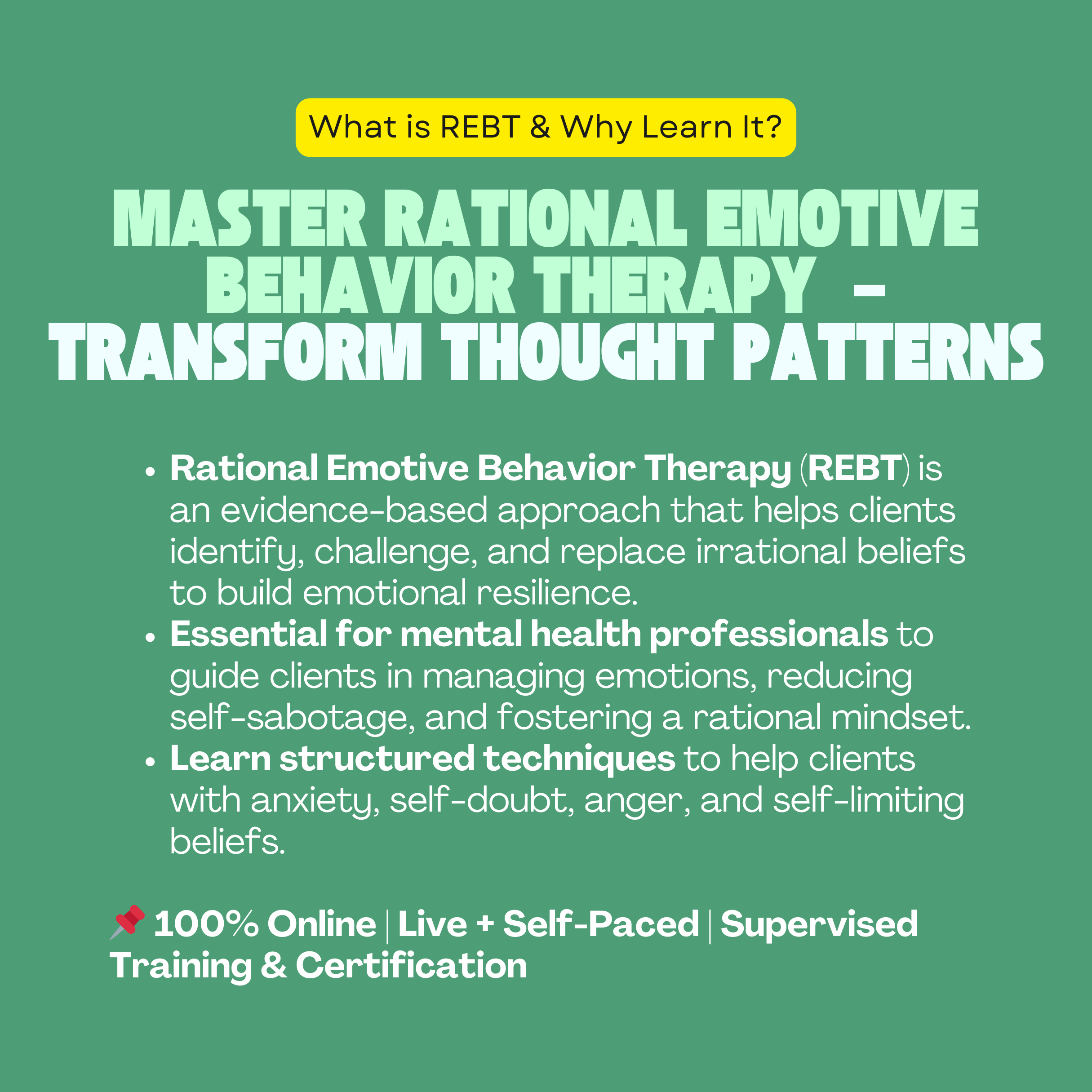 Rational Emotive Behavior Therapy (REBT) Course