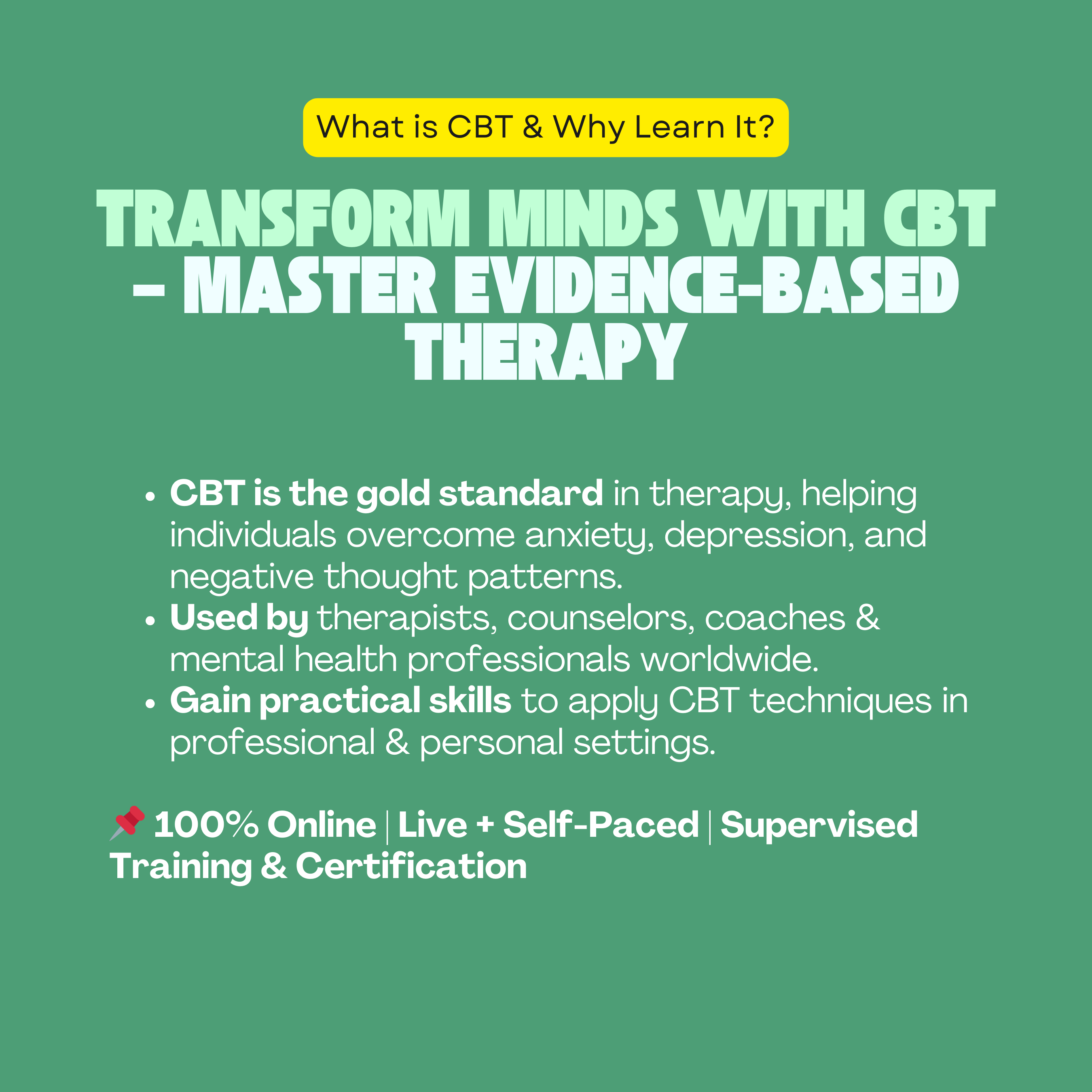 Cognitive Behaviour Therapy (CBT) Course