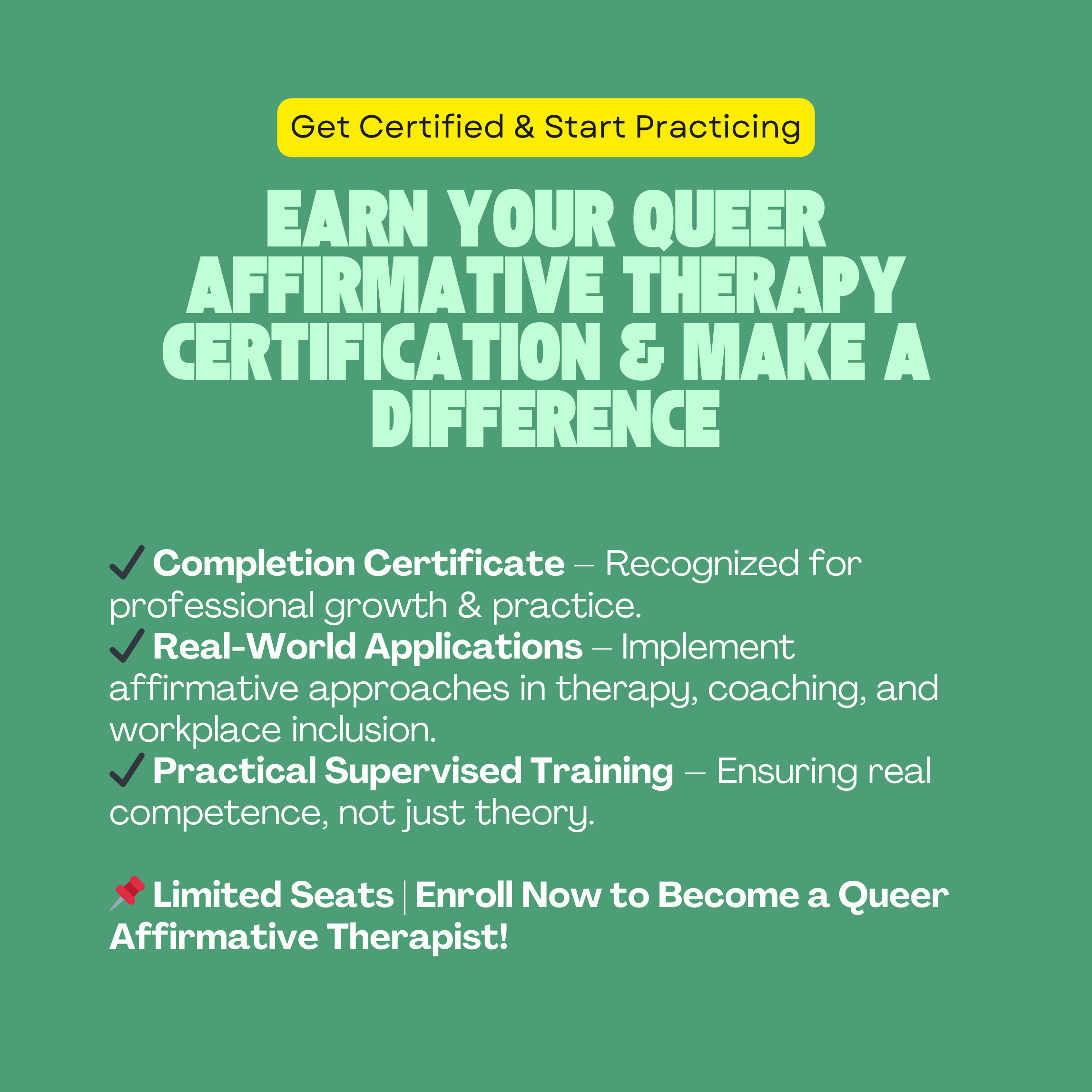 Queer Affirmative Therapy Course